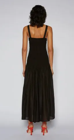 Scanlan Theodore Cotton Bralette Midi Dress Black Size 8 / S for rent on The Volte - image 4