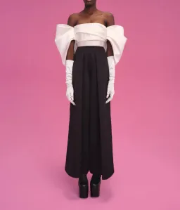 Solace London Freya Wide Leg Jumpsuit Black/Cream Size 10 / M for rent on The Volte - image 1