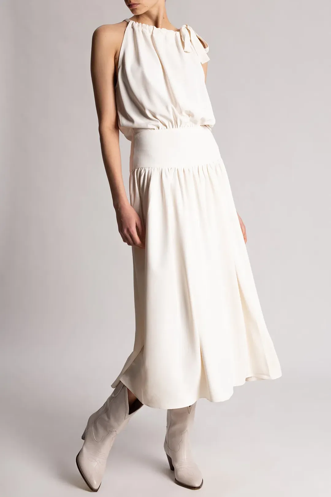 Zimmermann Halter Picnic Dress Cream Size 8  for rent on The Volte - main image