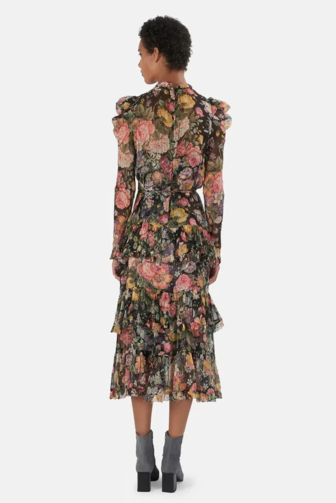 Zimmermann Lady Beetle Midnight Floral Dress Size- 6-8 for rent on The Volte - main image
