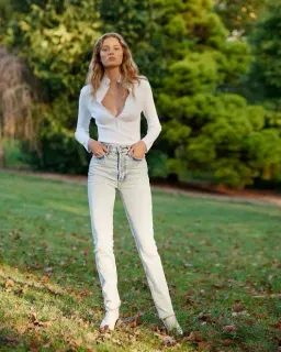 Scanlan Theodore Crepe Knit Button Polo in White Size 12 / L for rent on The Volte - image 1