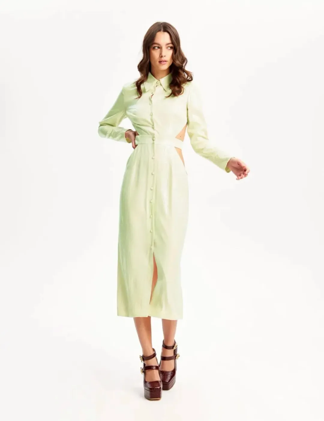 Alice McCall Night SkyMidi Trench Dress Green Size 12  for rent on The Volte - main image