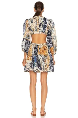 Zimmermann Aliane Cut Out Short Dress Blue Floral Size 2 / AU 12 for rent on The Volte - image 5
