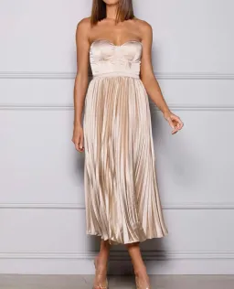 Elle Zeitoune Milan Dress in Champaign Size AU 6  for rent on The Volte - image 3