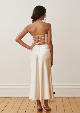 Arcina Ori Blair Bustier And Skirt Set Cream Size AU 10 for rent on The Volte - image 7