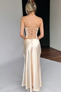 Arcina Ori Blair Bustier And Skirt Set Cream Size AU 10 for rent on The Volte - image 6