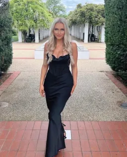 House Of CB Charmaine Corset Maxi Dress Black Size M / AU 10 for rent on The Volte - image 3