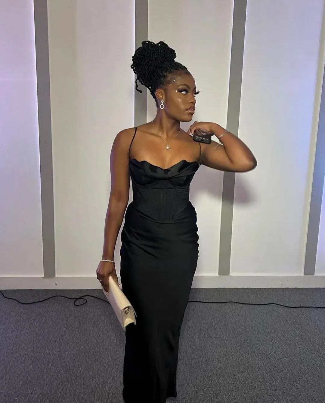 House Of CB Charmaine Corset Maxi Dress Black Size M / AU 10 for rent on The Volte - main image