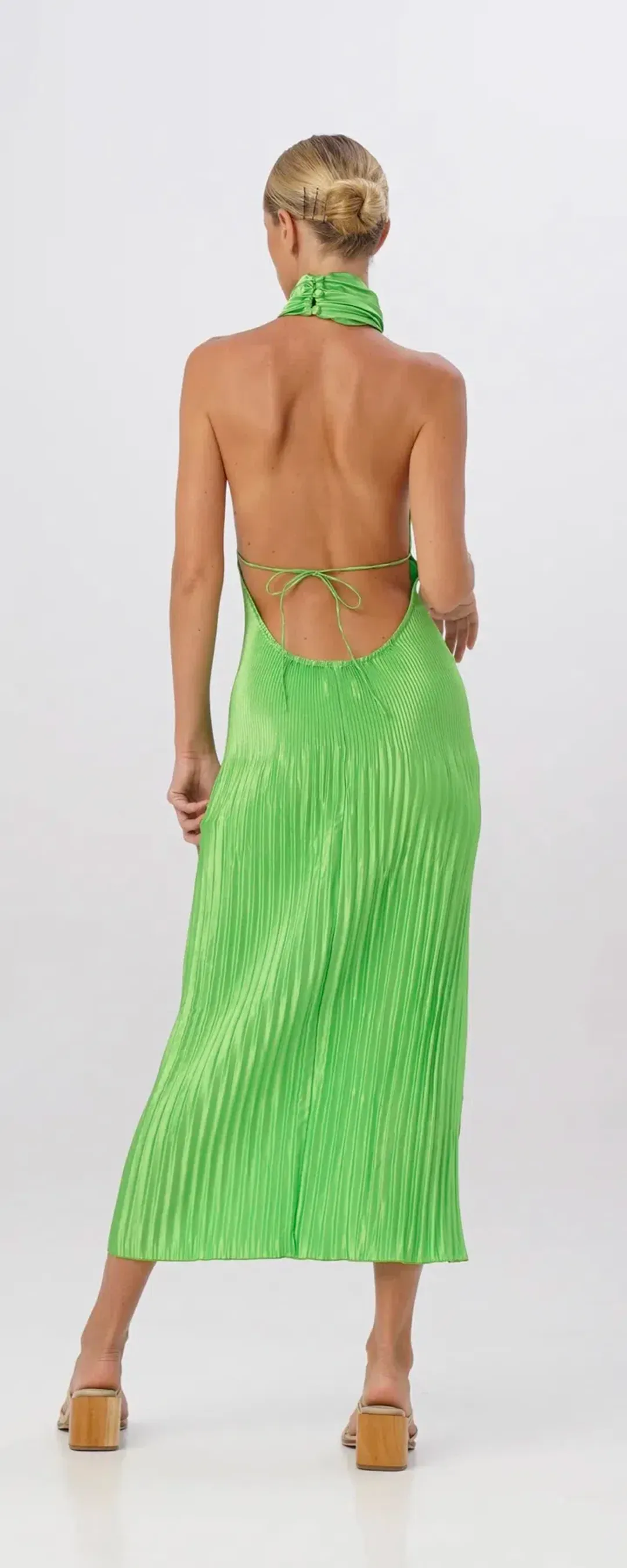 L'Idee Klum Gown Neon Lime Green Size AU 8 for rent on The Volte - main image