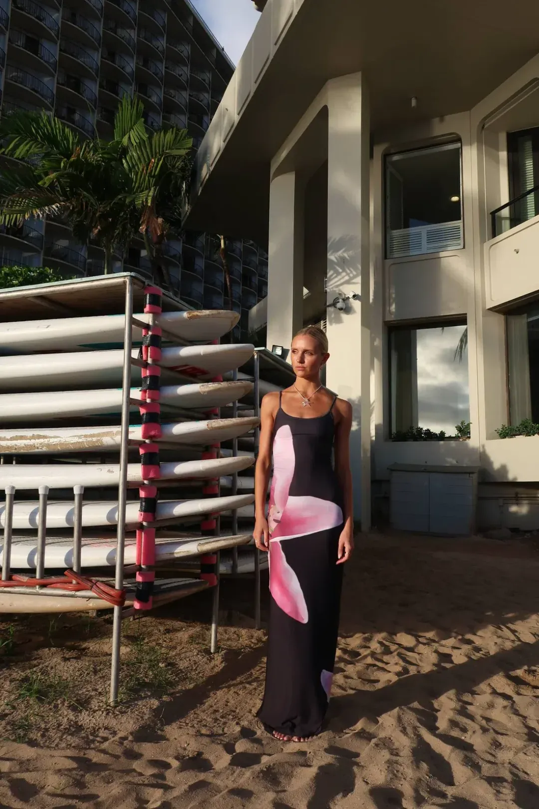 With Harper Lu Lily Floral Slip Dress Black Size S/AU 8 for rent on The Volte - main image