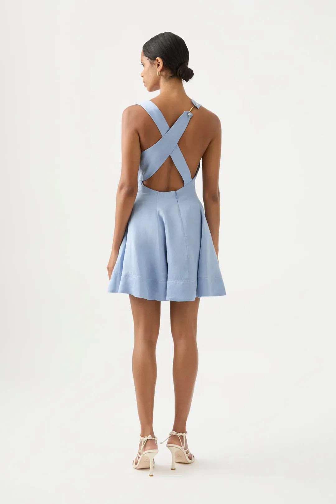 Aje Liberty Asymmetric Dress Blue Size AU 6  for rent on The Volte - main image