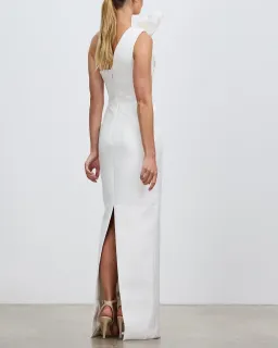 Rachel Gilbert Miche One-Shoulder Maxi Gown White Size 2/AU 10 for rent on The Volte - image 3