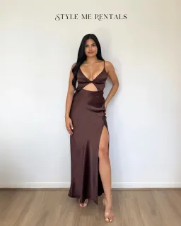 Bec & Bridge Hazel Maxi Dress Chocolate Size 8 for rent on The Volte - image 4