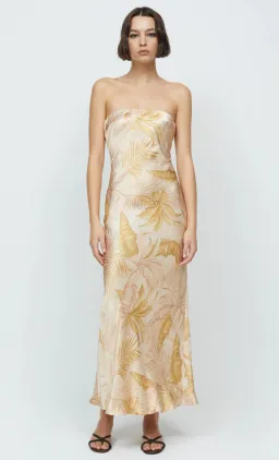 Bec and Bridge Dust Palms Strapless Maxi Dress Dust Palms Print Size 10 for rent on The Volte - image 1