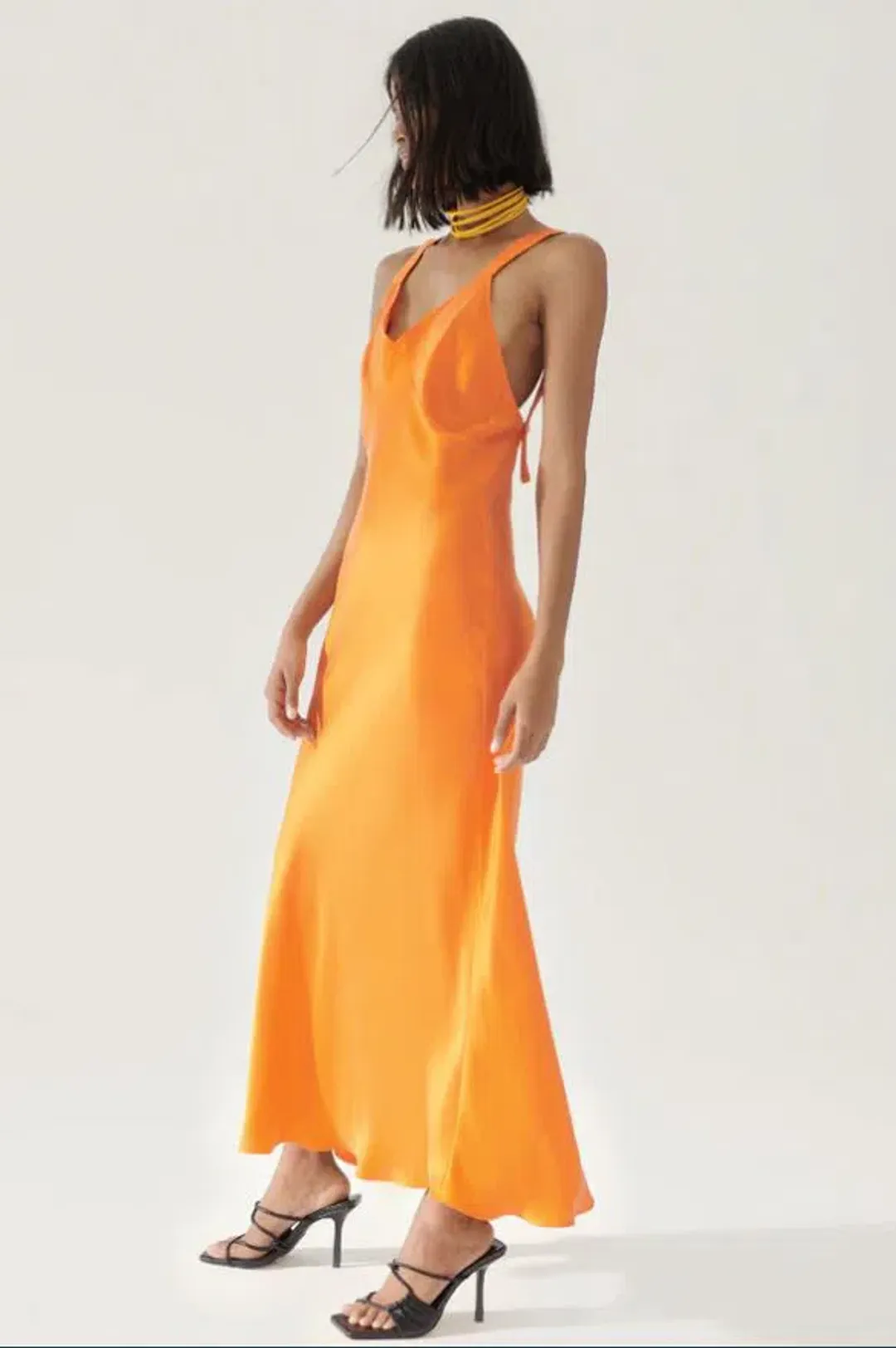 Silk Laundry Deco Ruched Dress Fire Lily Size S / Au 8 for rent on The Volte - main image