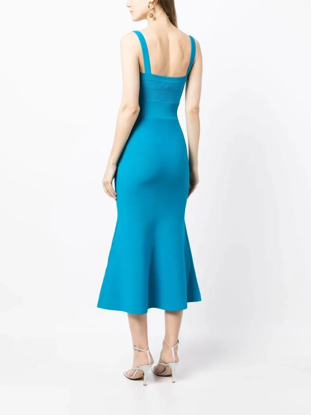 Rebecca Vallance Alma Knit Midi Dress Blue Size M / AU 8 for rent on The Volte - main image