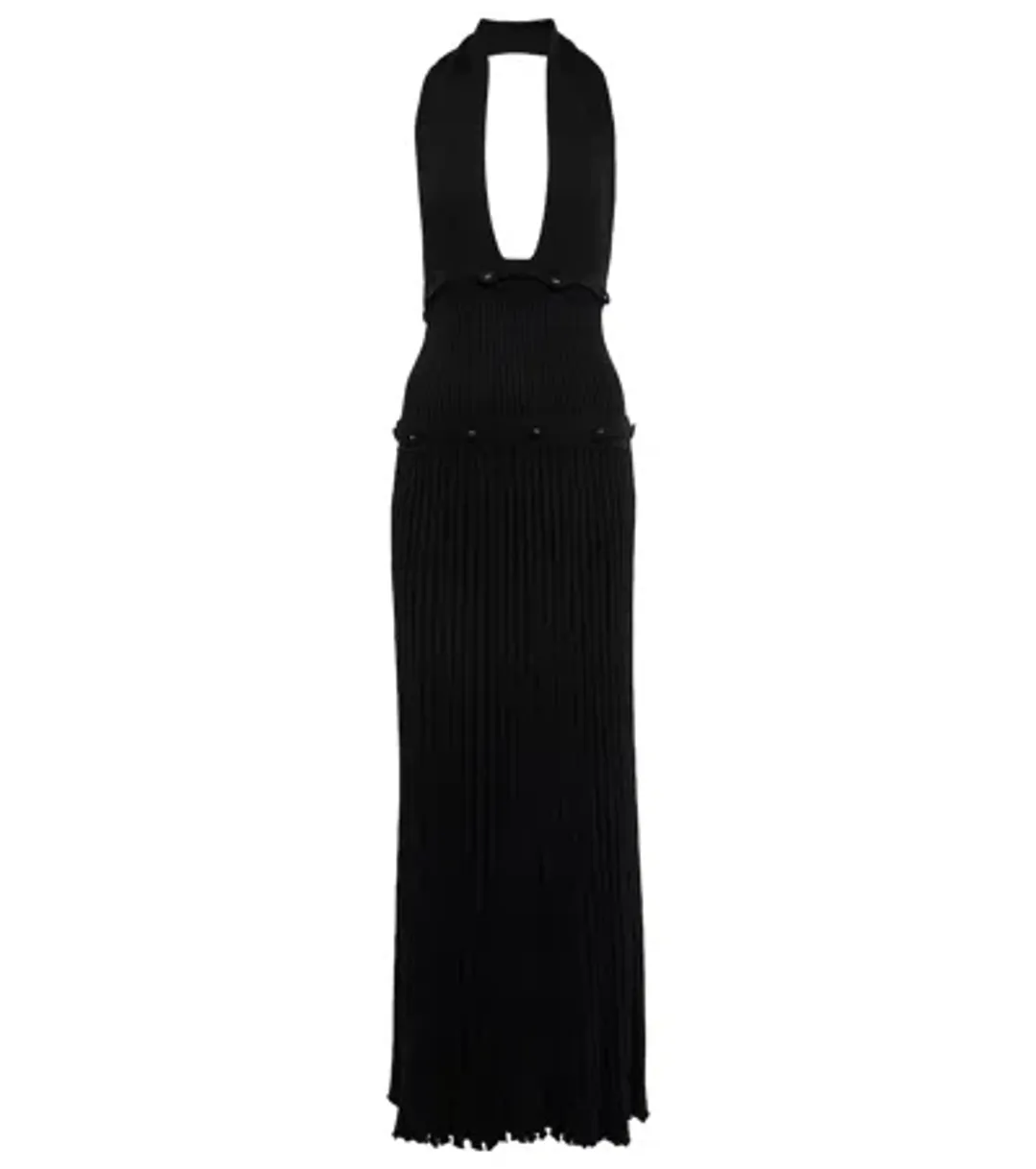 Christopher Esber Deconstruct Backless Halterneck Dress Black Size 6 for rent on The Volte - main image