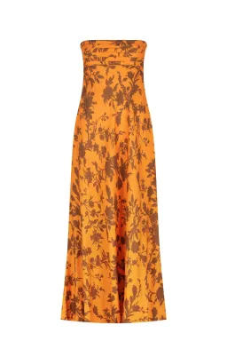 Shona Joy Uli Linen Corded Strapless Maxi Dress Print Size 10 / M for rent on The Volte - image 4