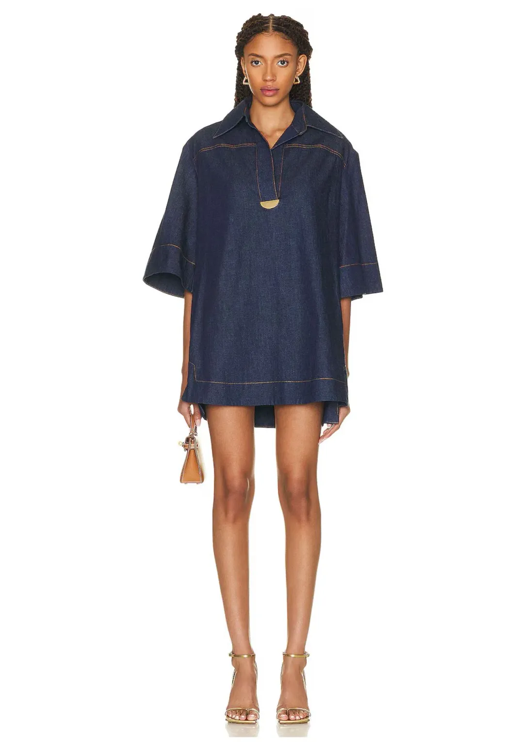 Zimmermann Denim Tunic Dress Ink Size 0 / AU 8 for rent on The Volte - main image