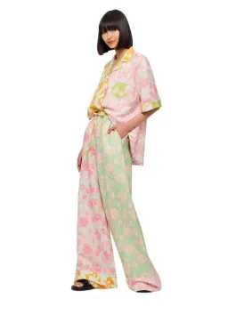 Leo Lin Anemone Splice Print Pants and Shirt Set Multi Size AU 16 for rent on The Volte - image 2