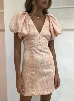 Acler Raven Dress Peach Size AU 12 for rent on The Volte - image 2