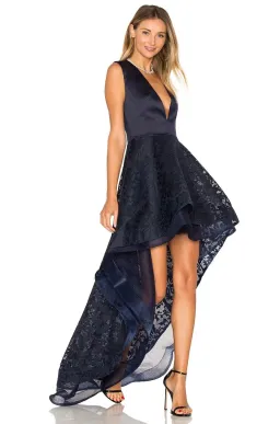 Bronx & Banco Derby High Low Embroidered Lace Dress Navy Size 10 for rent on The Volte - image 2