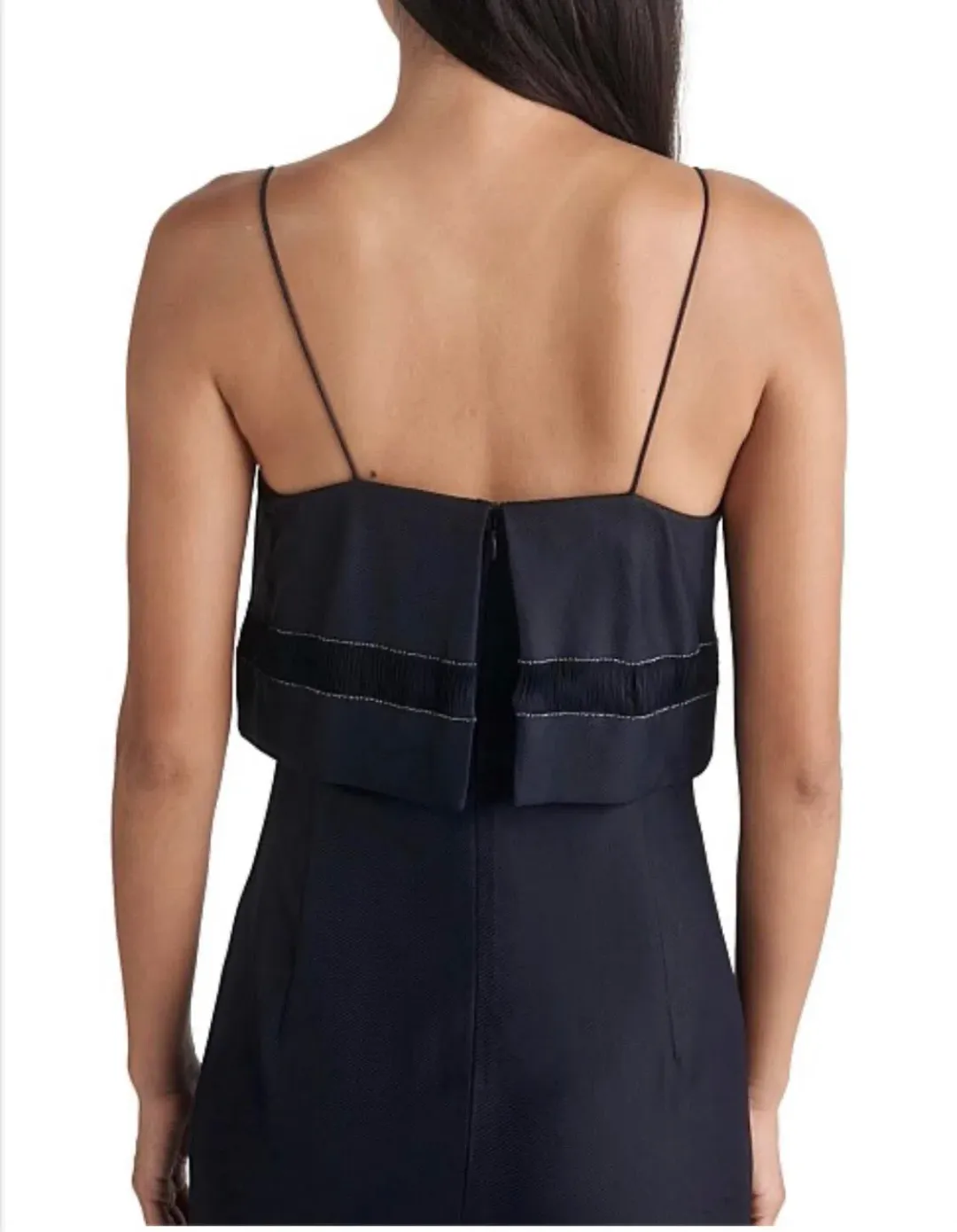 Dion Lee Float Slip Dress Navy Size AU 8 for rent on The Volte - main image