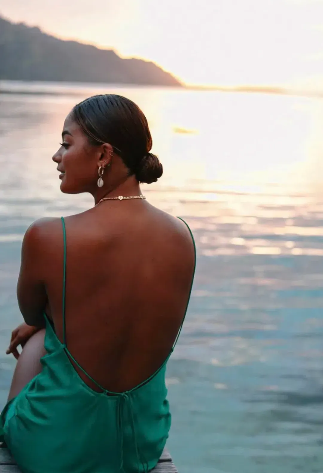 Turquoise Lane Columbia Slip Dress Green Size AU 10 for rent on The Volte - main image