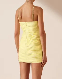 Shona Joy Thea Keyhole Mini Dress Limoncello Yellow Size AU 12 for rent on The Volte - image 2