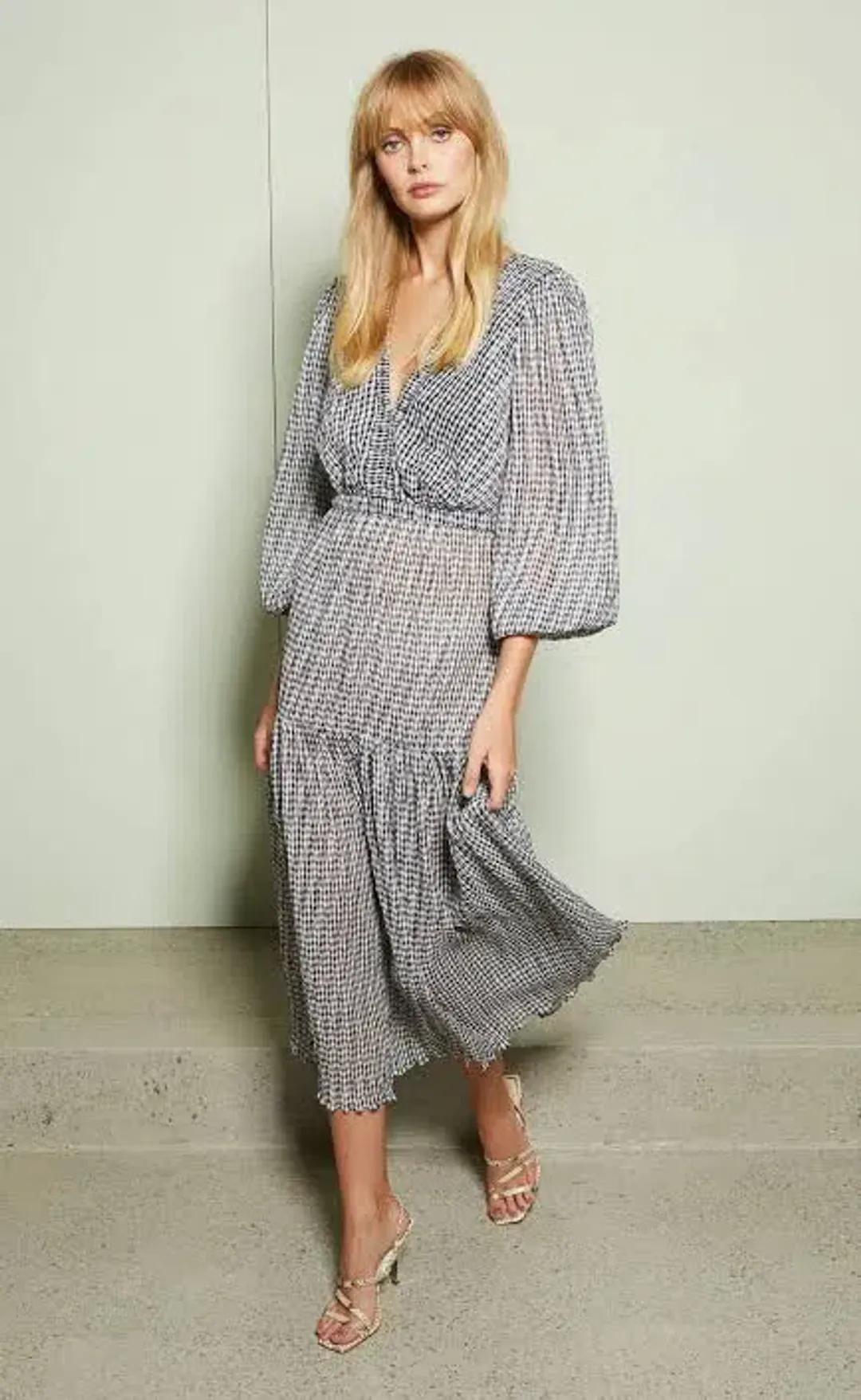 Bec & Bridge Nadine Midi Dress Black/White Size 12 for rent on The Volte - main image