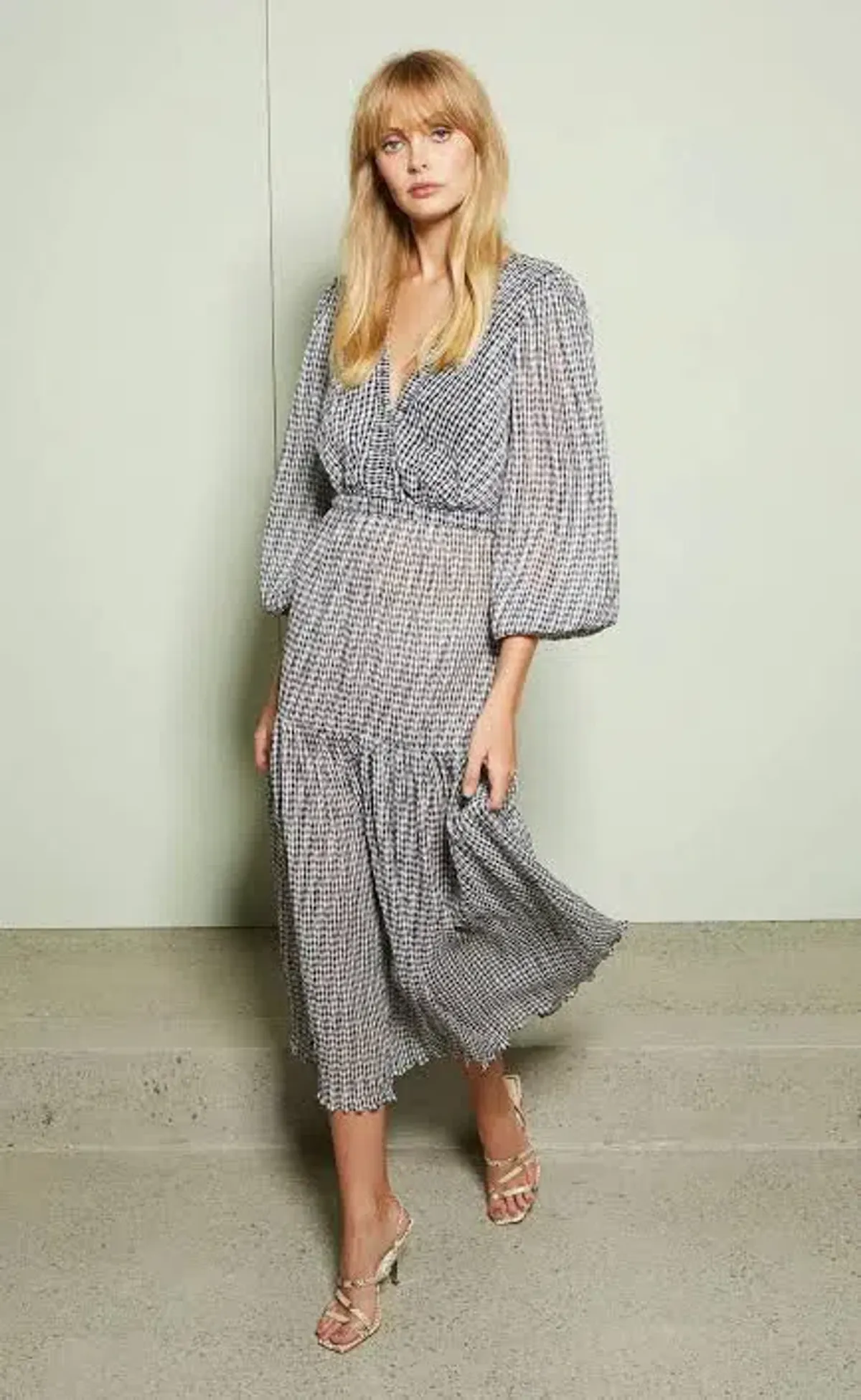 Bec & Bridge Nadine Midi Dress Black/White Size 12 for rent on The Volte - main image