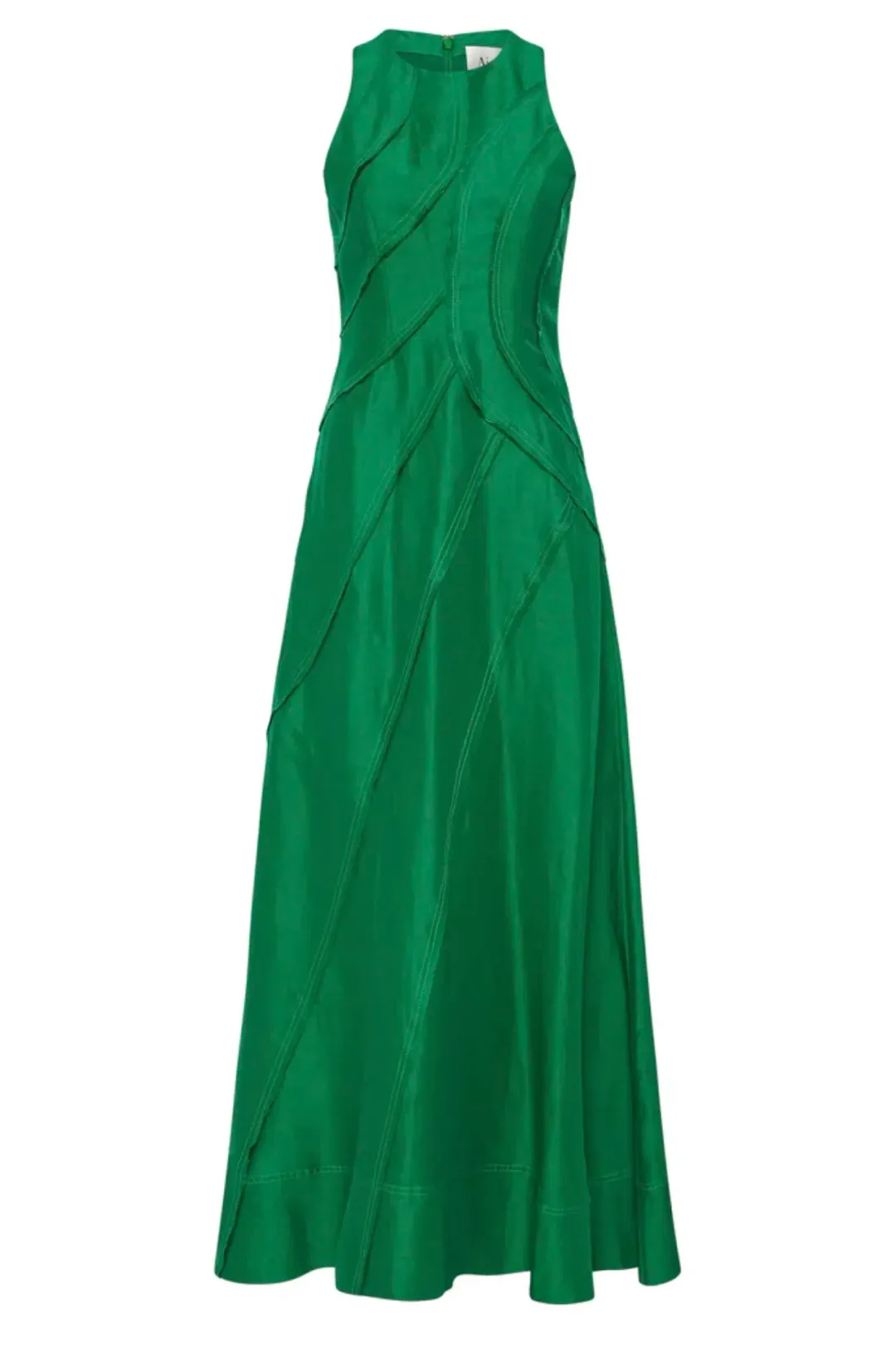 Aje Faraway Midi Dress Emerald Green Size 8 for rent on The Volte - main image