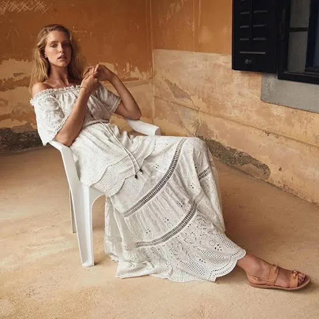 Tigerlilly Xanthe Blouse and Maxi Skirt Set White Size 12 for rent on The Volte - main image