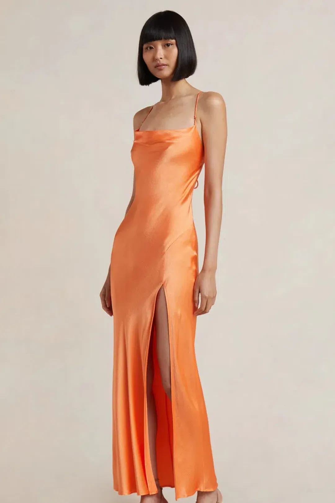Bec & Bridge Annika Maxi Dress Coral Size 6  for rent on The Volte - main image