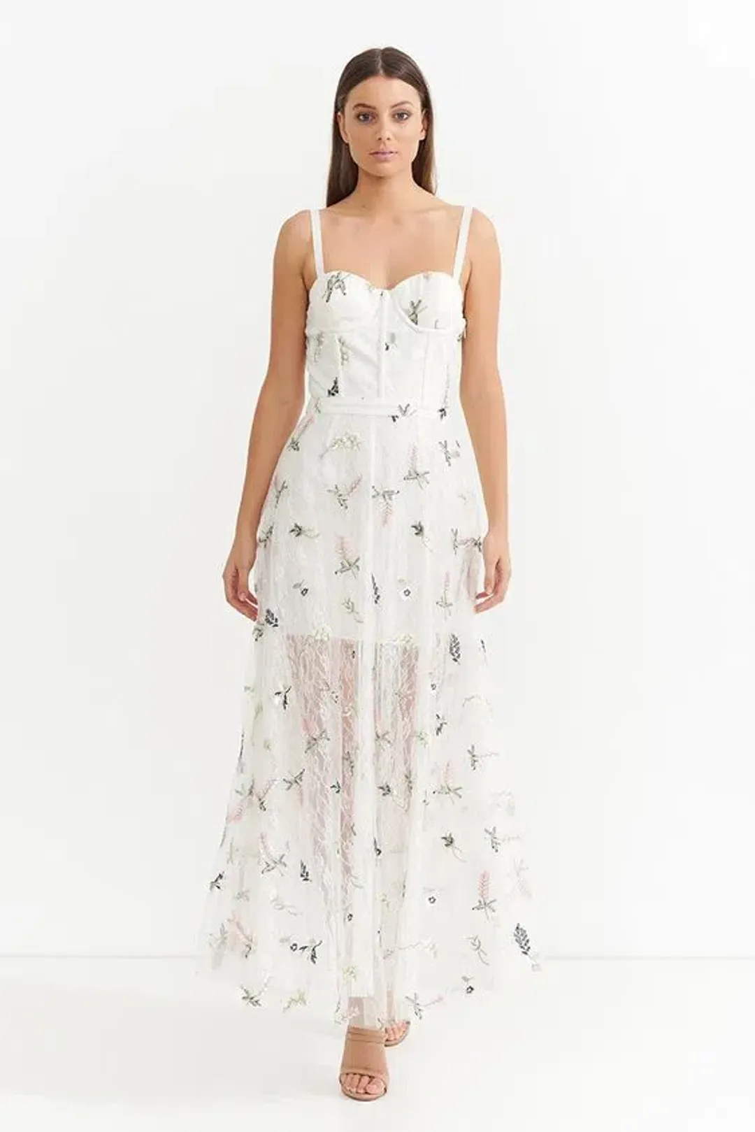 Asilio Botanical Crush Bra Dress White Size 12 for rent on The Volte - main image