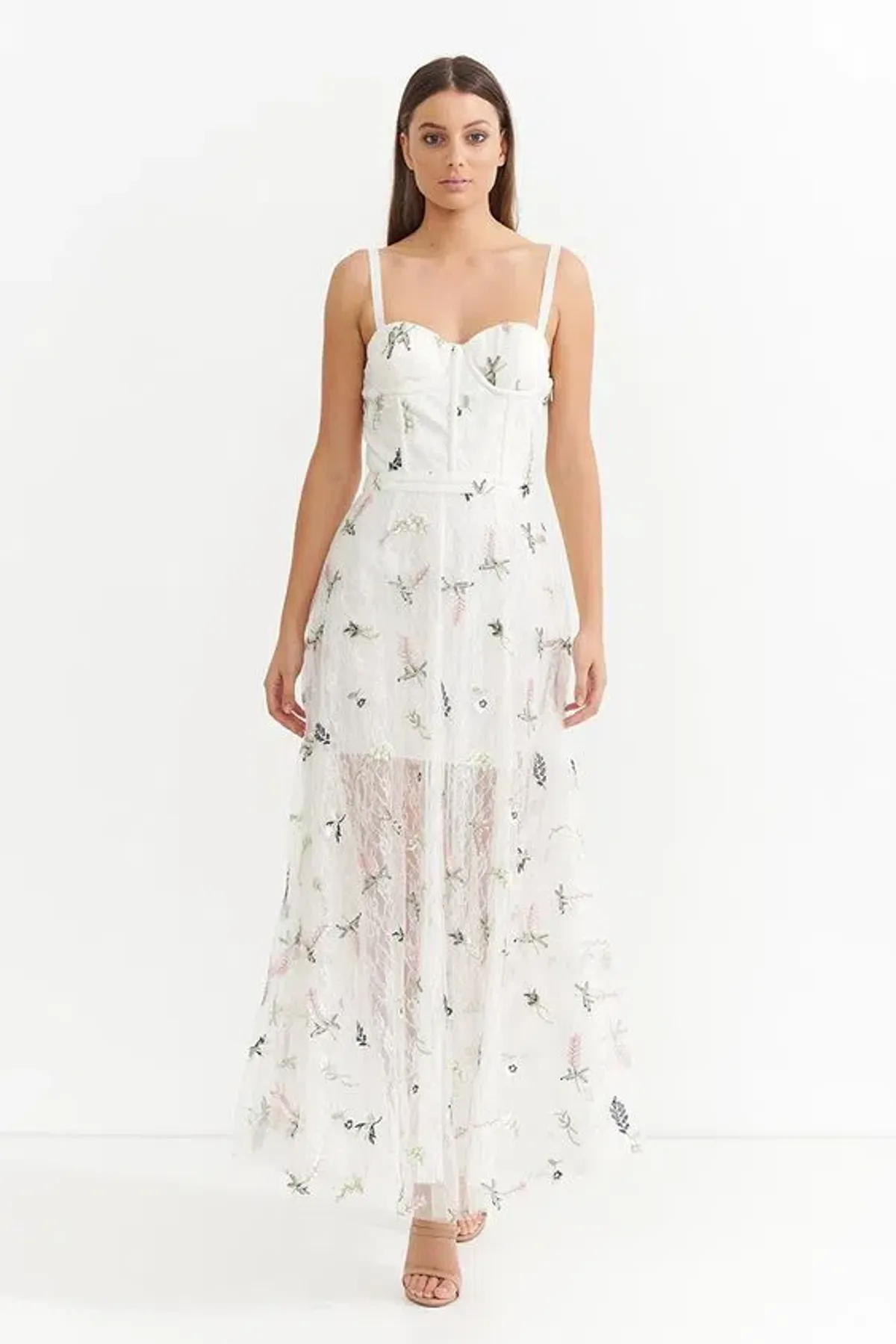 Asilio Botanical Crush Bra Dress White Size 12 for rent on The Volte - main image