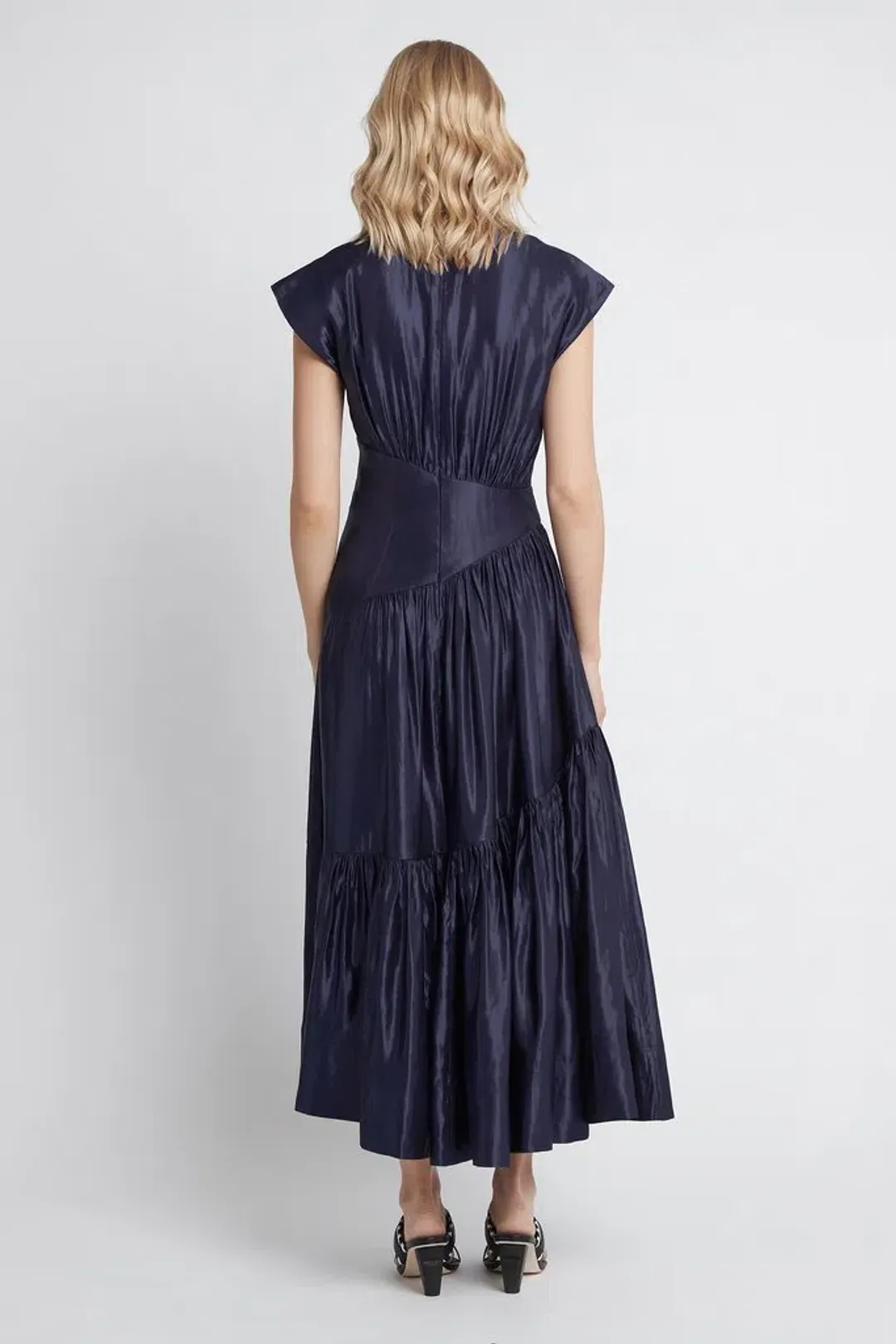 Aje Serendipity Reflection Midi Dress Navy Size 12 for rent on The Volte - main image