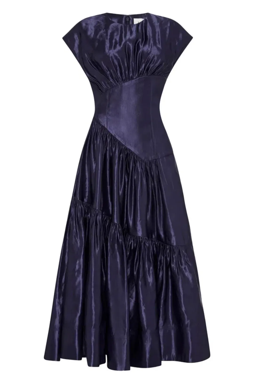 Aje Serendipity Reflection Midi Dress Navy Size 12 for rent on The Volte - main image