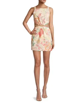 Significant Other Indiana Linen Mini Dress Floral Size 6 for rent on The Volte - image 1
