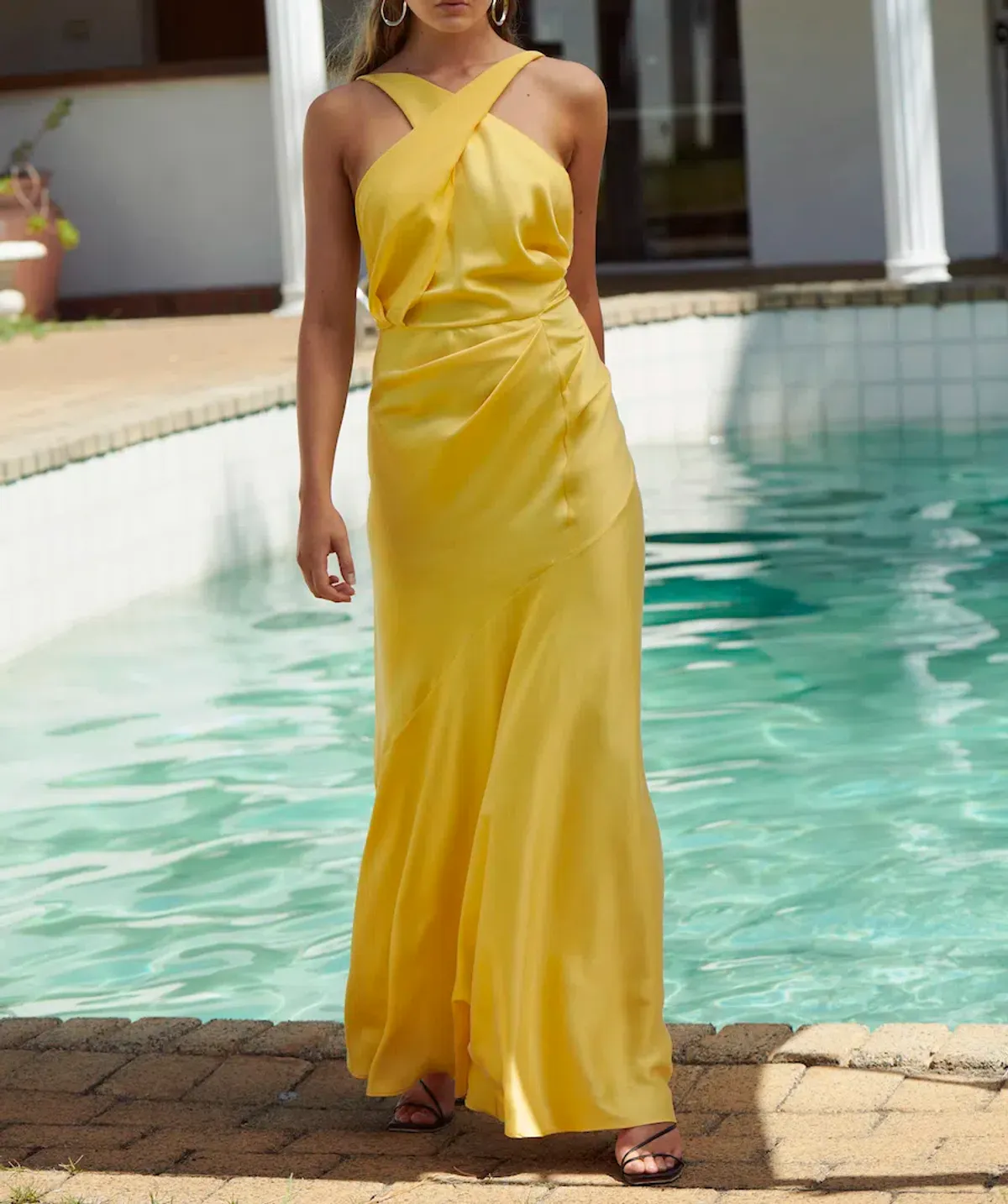 One Fell Swoop Zion Maxi Dress Yellow Size 8 for rent on The Volte - main image