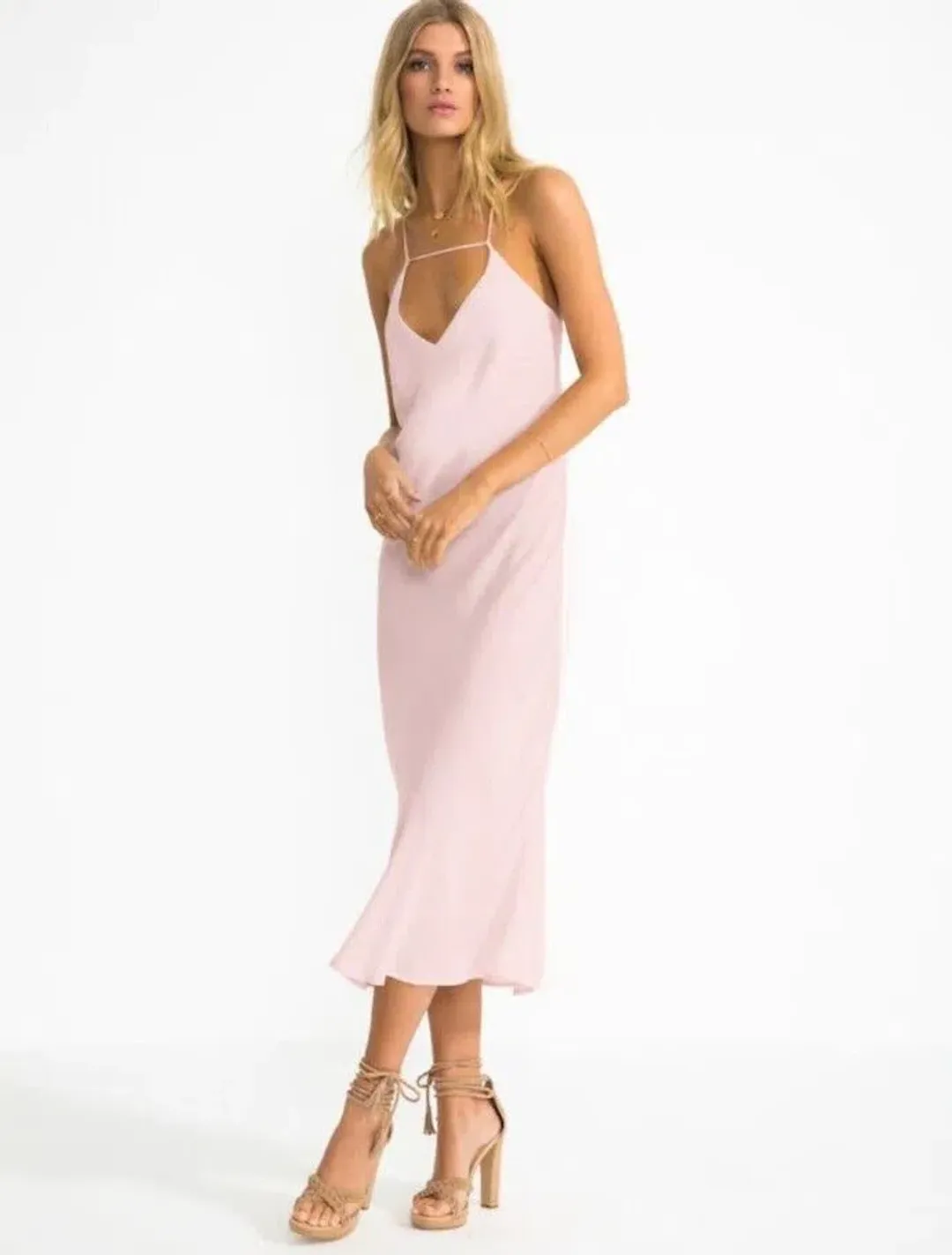 Suboo Amore Slip Dress in Sorbet Size 10 for rent on The Volte - main image