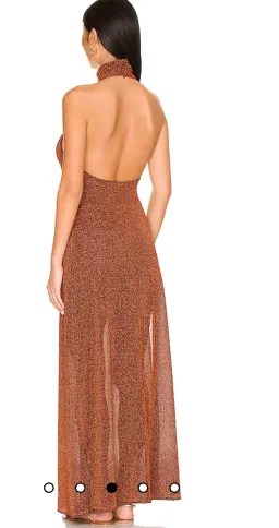 Oseree Lumiere Turtleneck Dress Brown Size M / Au 10 for rent on The Volte - image 2