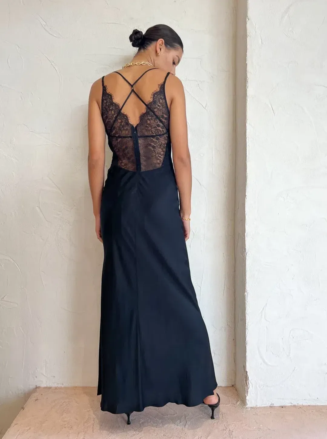 Bec & Bridge Lucille Lace Cut Out Camille Open Back Maxi Dress Black Size 8 / S for rent on The Volte - main image
