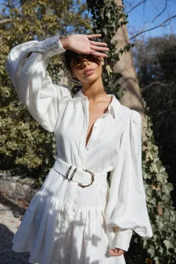 Acler Sherwood Mini Dress Ivory Size 14 for rent on The Volte - image 7