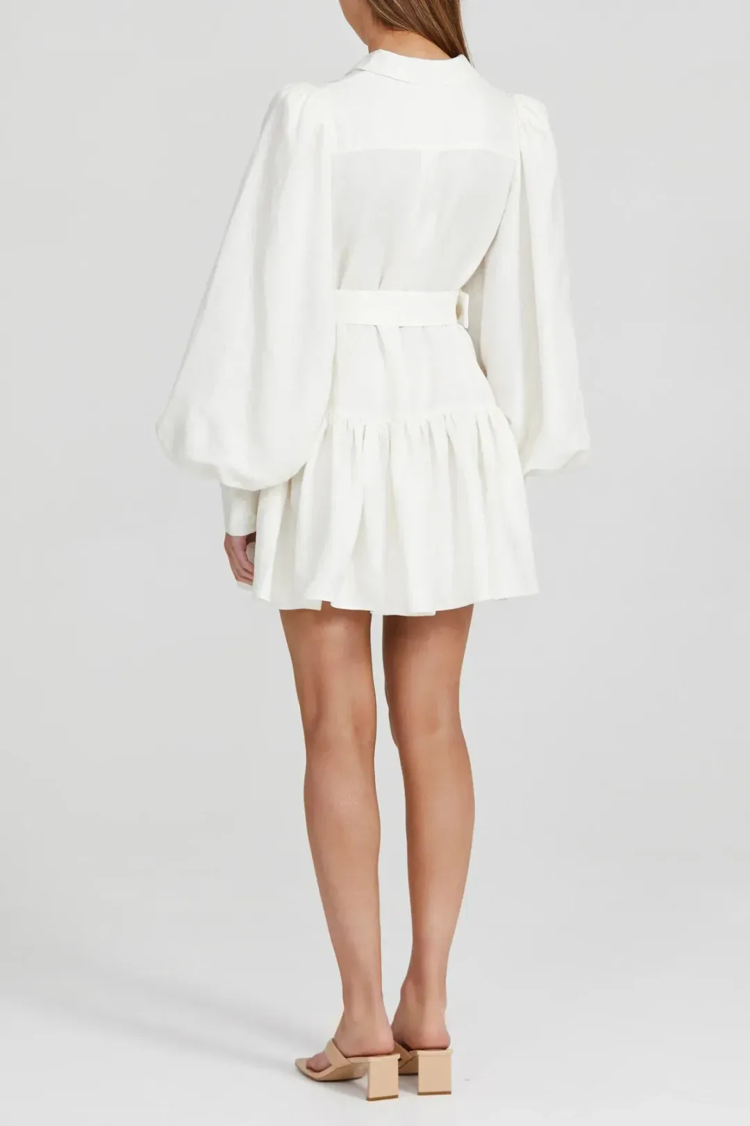 Acler Sherwood Mini Dress Ivory Size 14 for rent on The Volte - main image