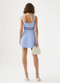 Aje Ney Diamond Cut Out Mini Dress Blue Size AU 8   for rent on The Volte - image 2