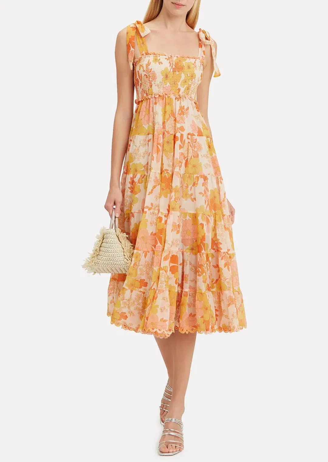 Zimmermann Primrose Crinkle Dress Yellow Size AU 8 for rent on The Volte - main image