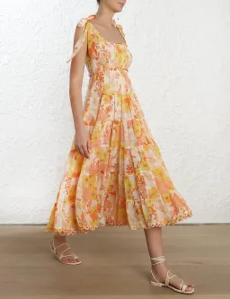 Zimmermann Primrose Crinkle Dress Yellow Size AU 8 for rent on The Volte - image 3