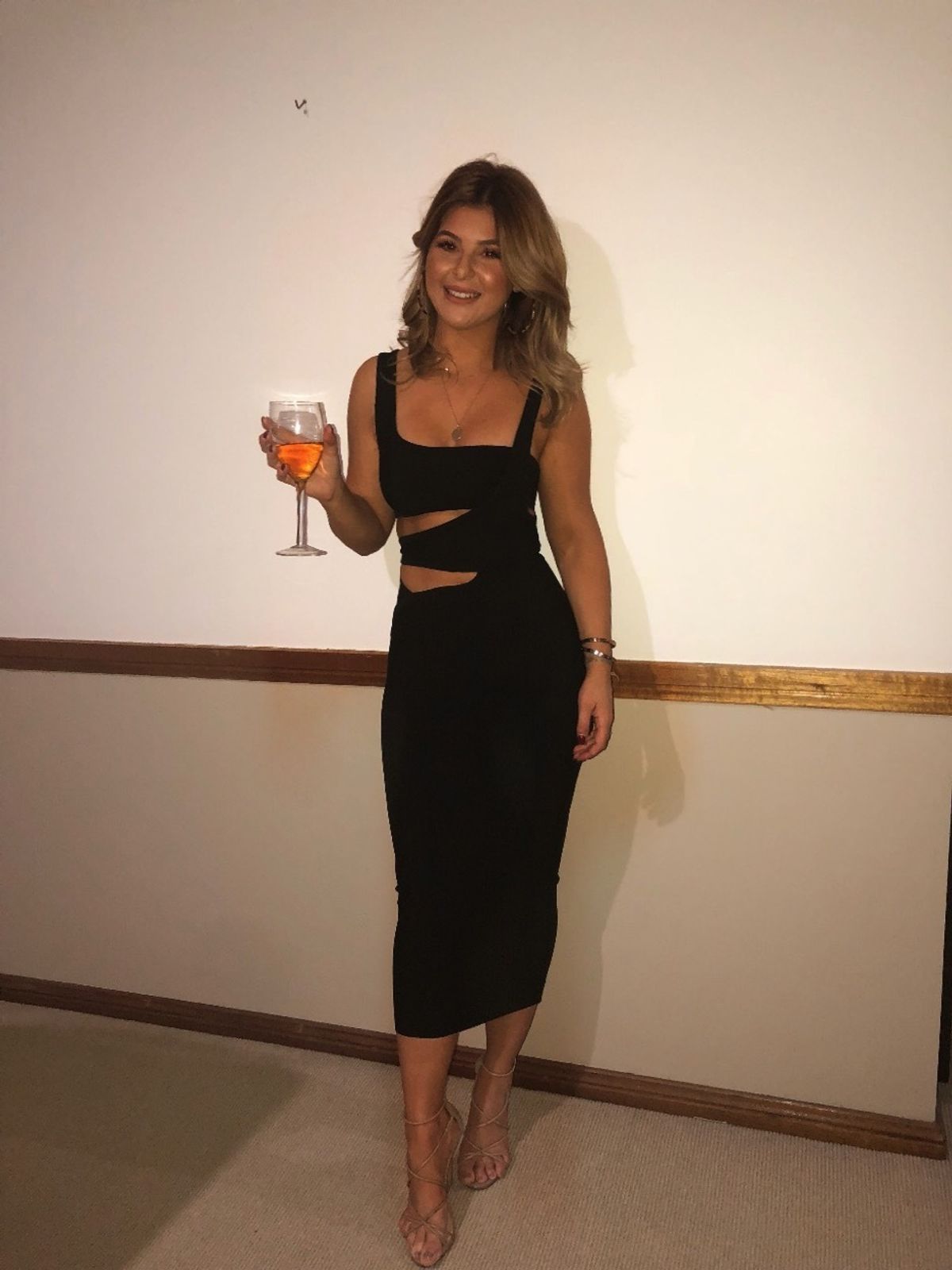 House of CB "Miya" Midi Dress Black Size 8 for rent on The Volte - main image