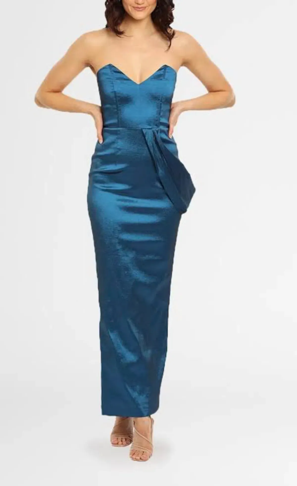 Elle Zeitoune One Shoulder Satin Dress for rent on The Volte - main image